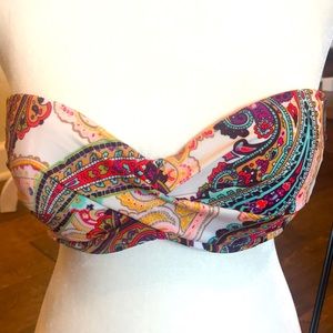 Victoria’s Secret strapless paisley bikini top 36C